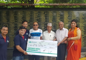 सांग्रिला डेभलपमेन्ट बैंकद्वारा आर्थिक सहयोग हस्तान्तरण