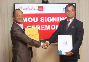सनराइज बैंक र नेपाल बैंकिङ्ग इन्स्टिच्युट बिच सम्झौता
