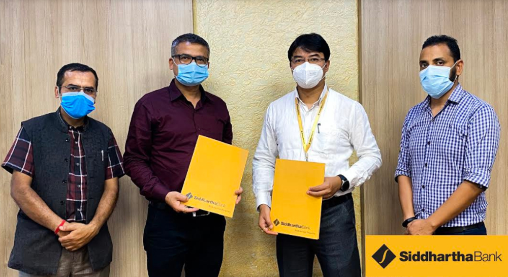 सिद्धार्थ बैंक र ३६० ट्रान्सपोर्ट सोलुसन्सबीच सम्झौता