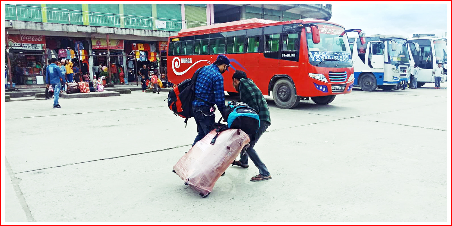 दशैँ शुरु : बसपार्कमा यात्रु छैनन्
