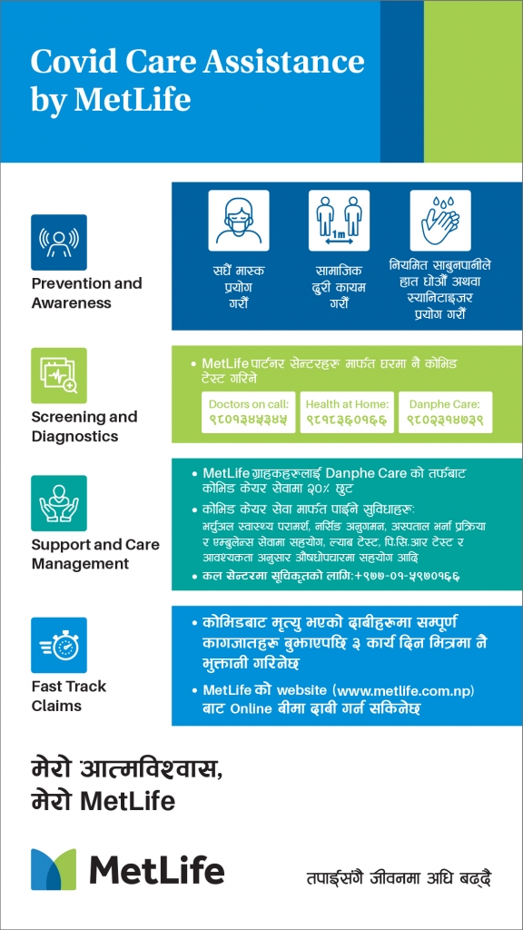 मेटलाइफ लाइफले ३ दिनमै दाबी भुक्तानी गर्ने, कागजातहरु अनलाइन पेश गर्न सकिने