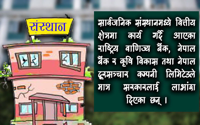 सार्वजनिक संस्थानहरुको नाफा १ खर्ब  ९ अर्ब ७४ करोड (पूर्व विवरण सहित)