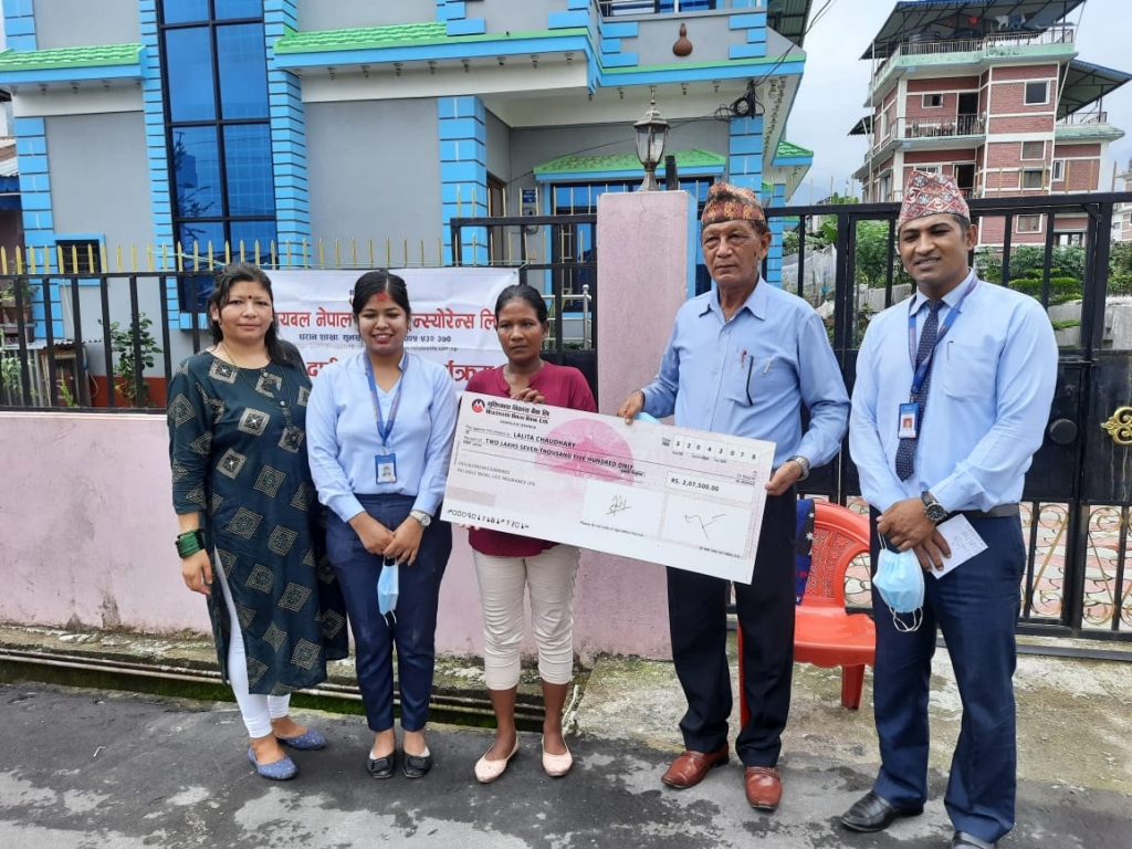 रिलायबल नेपाल लाइफद्धारा मृत्यु दाबी भुक्तानी