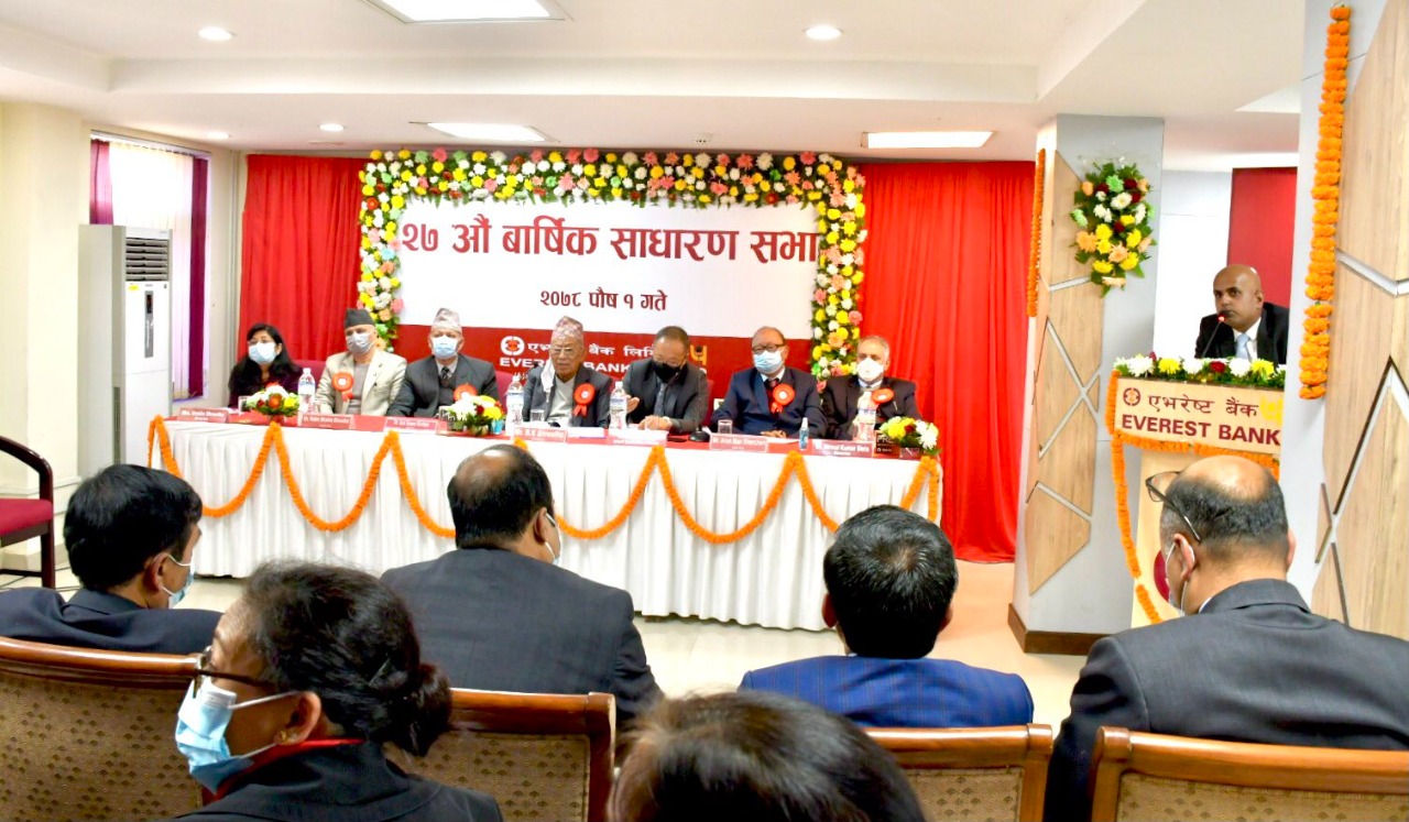 एभरेष्ट बैंक लिमिटेडले ६ प्रतिशत लाभांश दिने