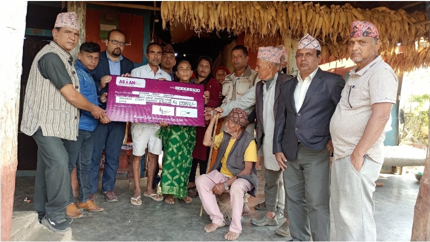 एशियन लाइफ इन्स्योरेन्सद्धारा मृत्यु दाबी भुक्तानी