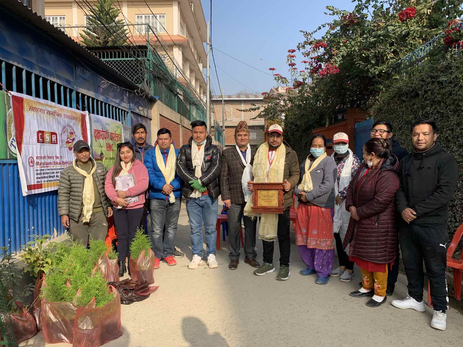 महालक्ष्मी विकास बैंकद्धारा वृक्षारोपण कार्यक्रम सम्पन्न