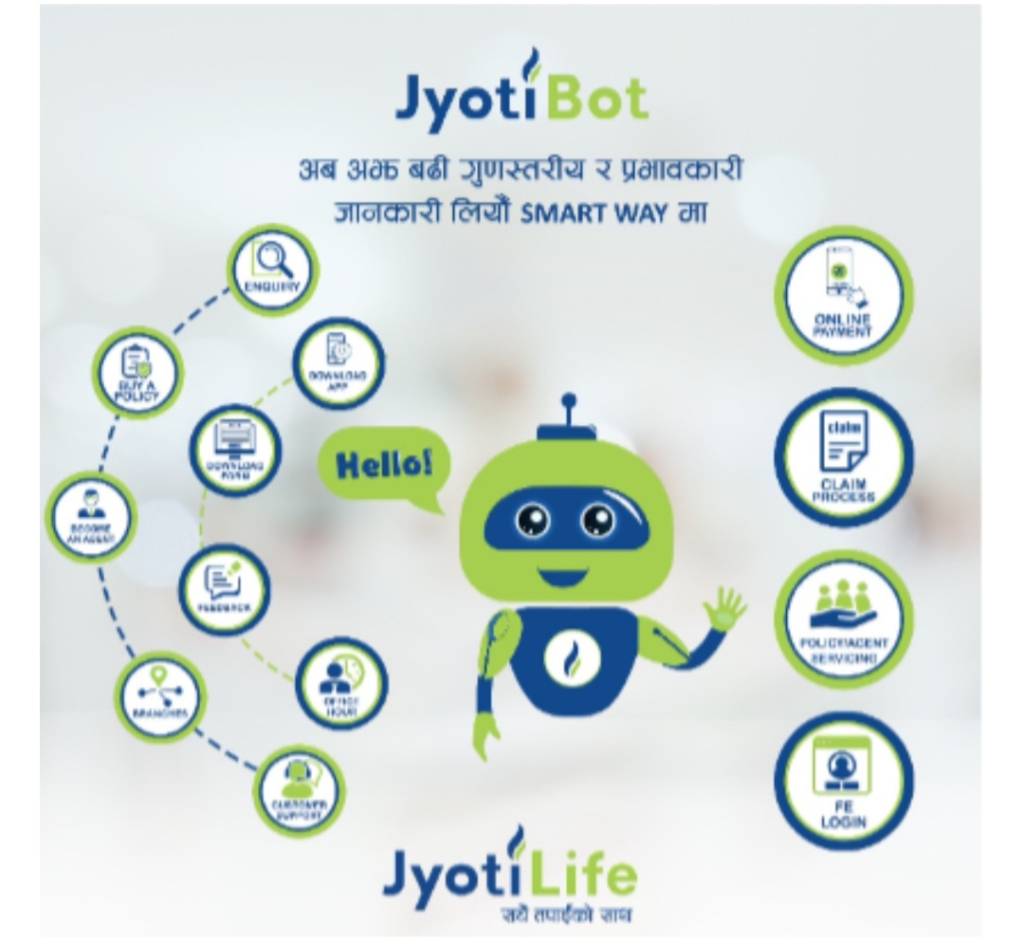 ज्योति लाइफको अनलाईन सेवा ‘ज्योतीबट’मा थपियो सुविधा