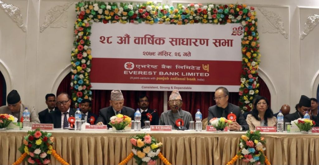 एभरेष्ट बैंकको २८औं वार्षिक साधारण सभा सम्पन्न