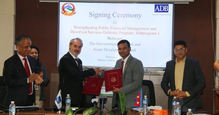 एसियाली विकास बैंकसँग १३ अर्ब ३३ करोडबराबरको ऋण सम्झौता
