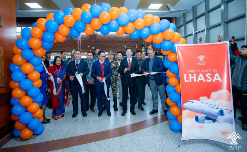 हिमालयन एयरलाइन्सले शुरु गर्यो नेपाल–ल्हासा सिधा उडान,मन्त्री किरातीले गरे उद्घाटन