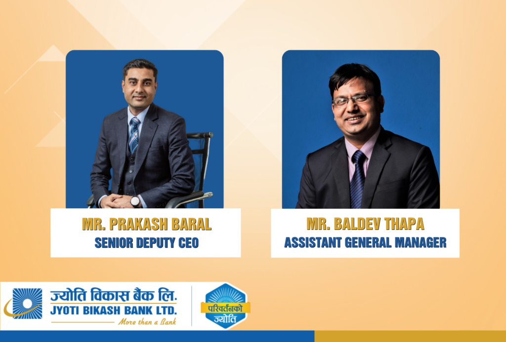 ज्योति विकास बैंकको वरिष्ठ डीसीईओमा बराल र सहायक महाप्रबन्धकमा थापाको पदोन्नति