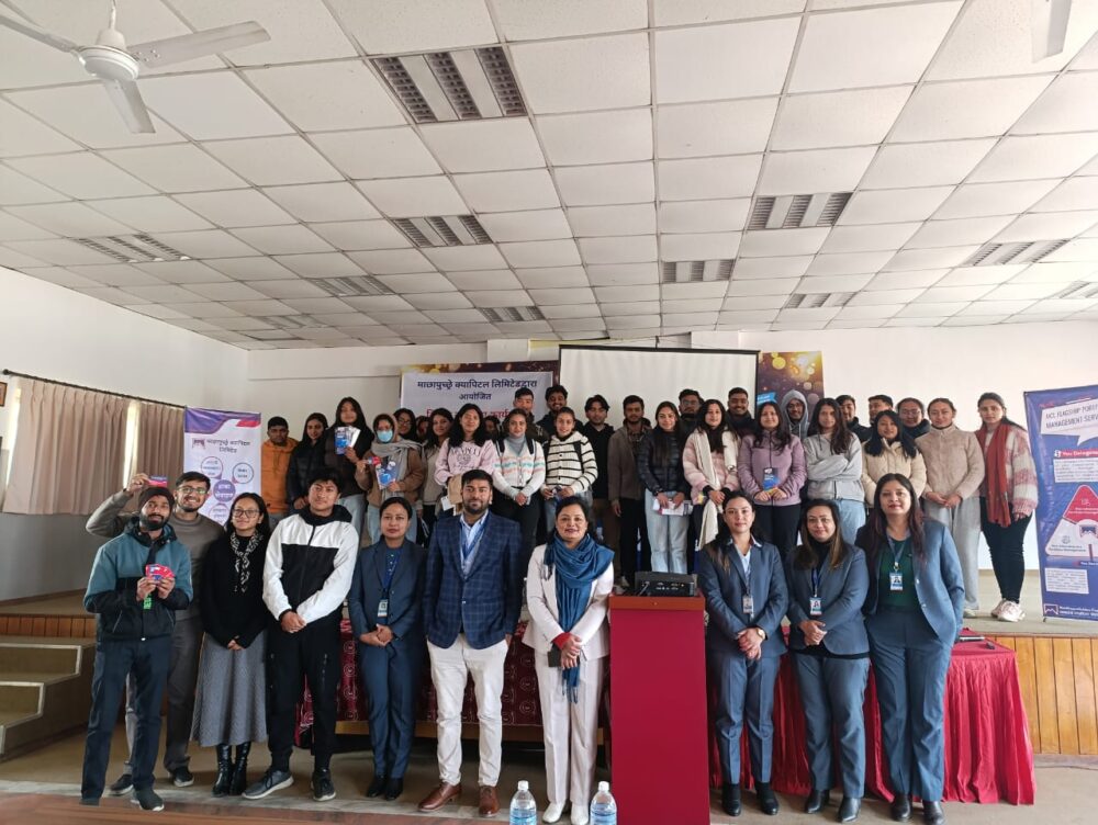 माछापुच्छ्रे क्यापिटलको वार्षिकोत्सवमा लिटिल एन्जल्समा वित्तीय साक्षरता तथा सचेतना कार्यक्रम सम्पन्न