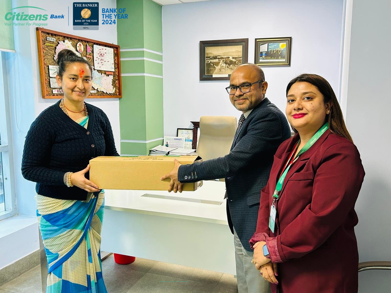 सिटिजन्स बैंकले रक्षा नेपाललाई गर्‍यो सहयोग