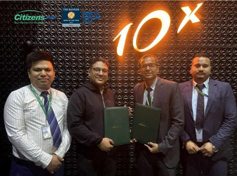 सिटिजन्स बैंक र क्लब टेनएक्सबीच समझदारी