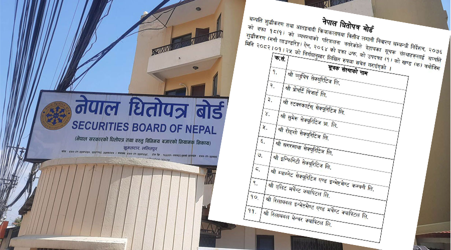 सम्पत्ति शुद्धीकरण निवारण निर्देशिका पालना नगर्ने ११ ब्रोकरलाई सचेत