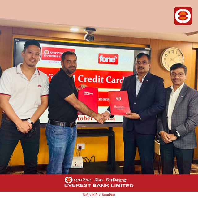 डिजिटल भुक्तानी अझै सहज बनाउन एभरेष्ट बैंकले ल्यायो “इबिएल भर्चुअल क्रेडिट कार्ड“