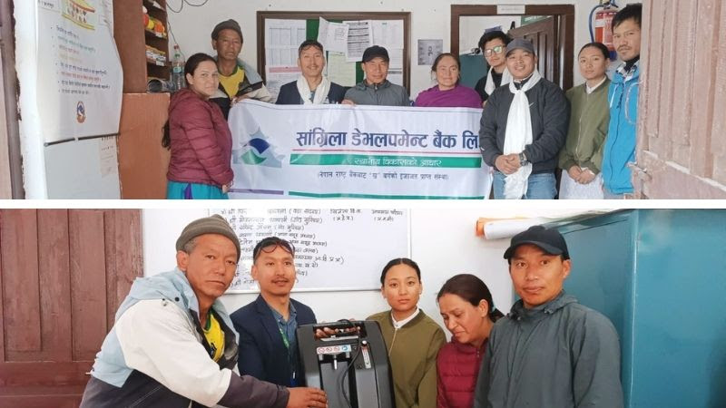 सांग्रिला डेभलपमेन्ट बैंकद्वारा मुस्ताङको स्वास्थ्य केन्द्रलाई अक्सिजन कन्सेन्ट्रेटर सहयोग
