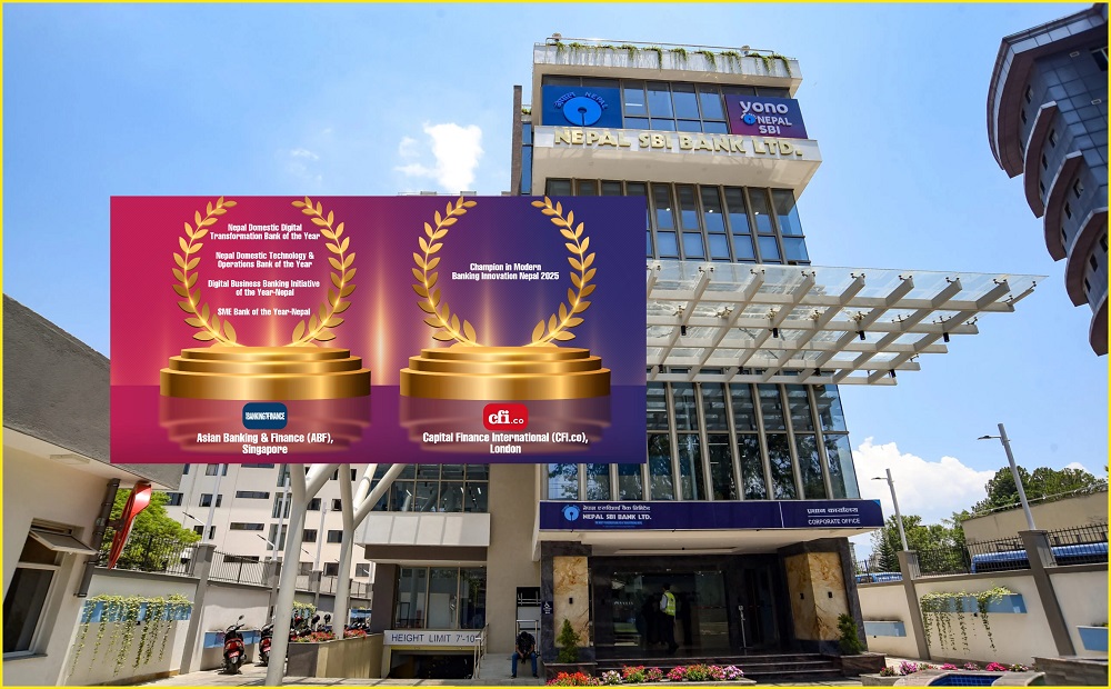 नेपाल एसबिआई बैंकले पायो ‘च्याम्पियन इन मोडर्न बैंकिङ इनोभेसन नेपाल २०२५’ को उपाधि