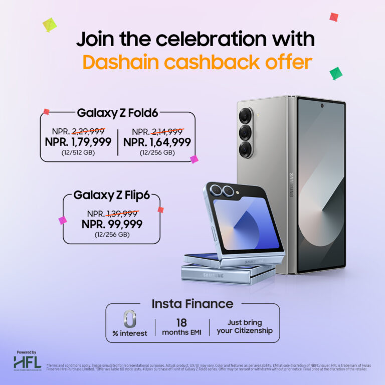 दशैं योजनाः सामसङ ग्यालेक्सी जेड फोल्ड६ र फ्लिप६ अब एकदमै सस्तो मूल्यमा