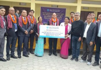 नेपाल एसबिआई बैंकद्वारा बिराटनगरको एक विद्यालयलाई २ लाख ५० हजार आर्थिक सहयोग प्रदान