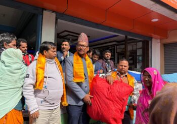 कामना सेवा विकास बैंकले लहानको विपन्न वस्तीका दलितलाई गर्‍यो सहयोग