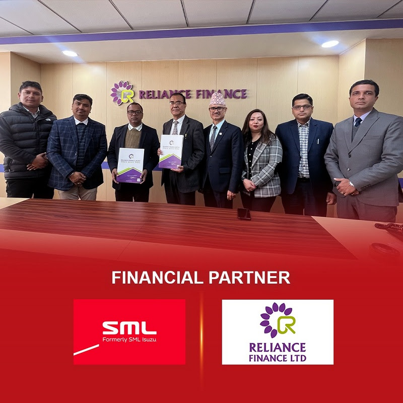 एसएमएल इसुजु ब्राण्डका कमर्सियल गाडी किन्न रिलायन्स फाइनान्सले ऋण दिने