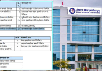 बीमा प्राधिकरणद्वारा २२ कम्पनीहरुको वित्तीय विवरण स्वीकृत