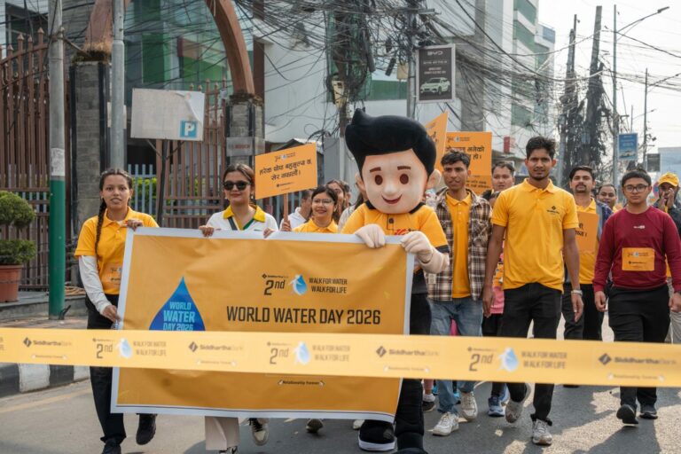 विश्व पानी दिवसको अवसरमा सिद्धार्थ बैंकको दोस्रो प्रभातफेरी कार्यक्रम सम्पन्न