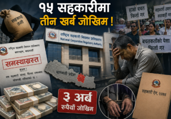 १५ सहकारीमा तीन खर्ब जोखिम !